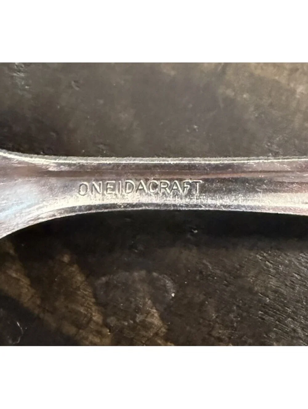 Oneida Oneidacraft Deluxe Profile Stainless Oval Soup Place Spoons Set of 3 Vtg